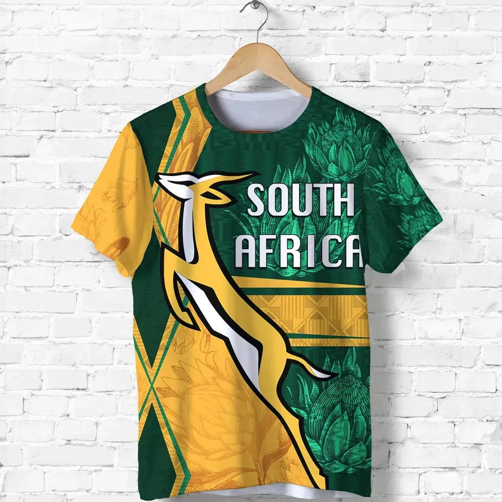 South Africa T Shirt Springboks Rugby Be Fancy RLT8 - Wonder Print Shop