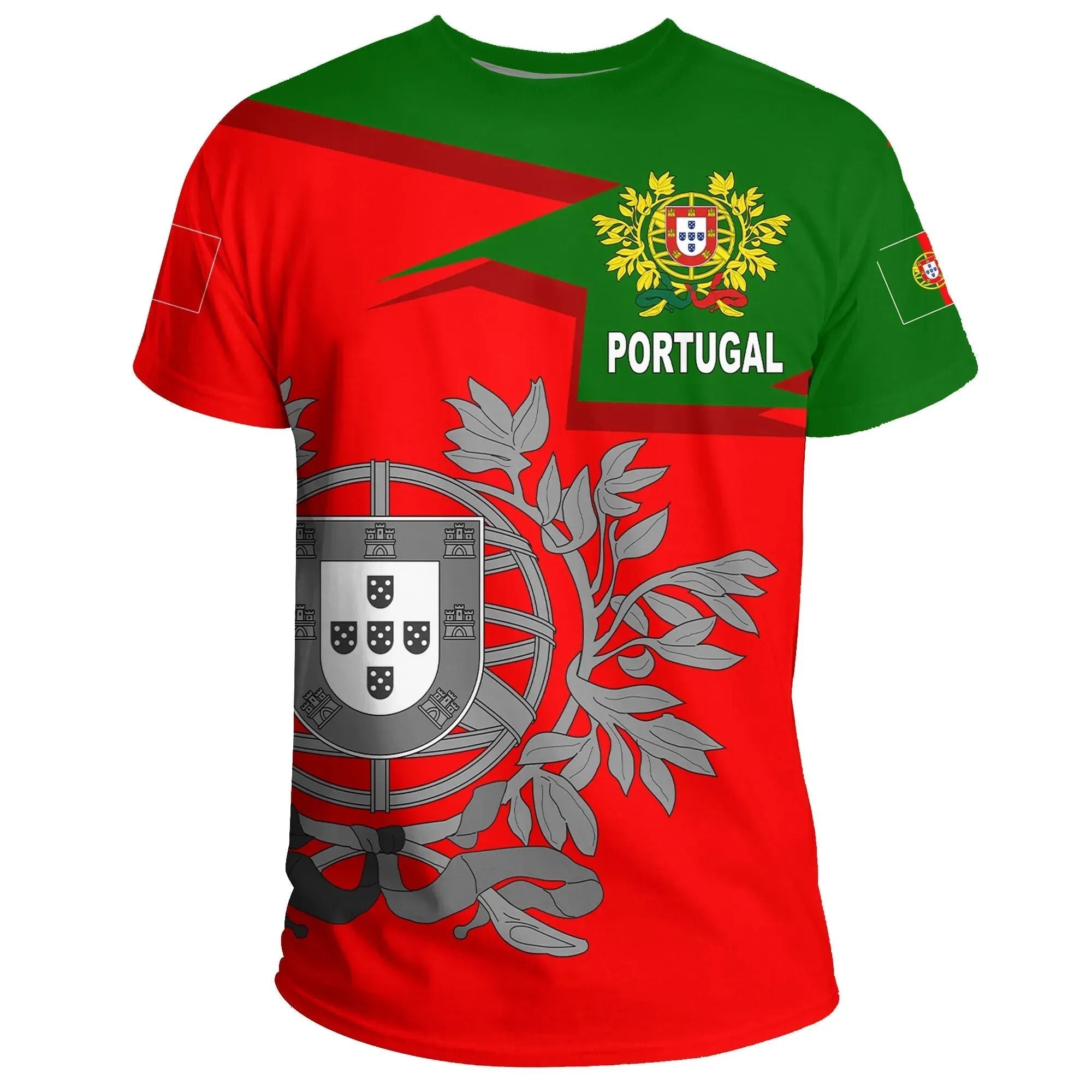 Portugal T Shirt Coat Of Arms New Style RLT7 - Wonder Print Shop