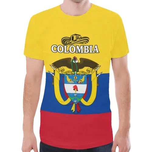 Colombia T Shirt Colombian Flag T Shirt RLT7 - Wonder Print Shop