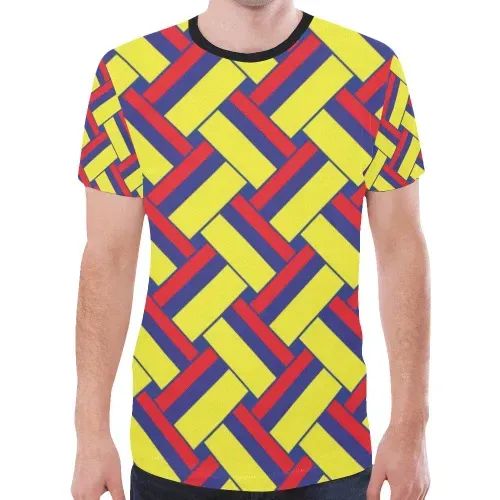 Colombia Flag Seamless T Shirt RLT7 - Wonder Print Shop