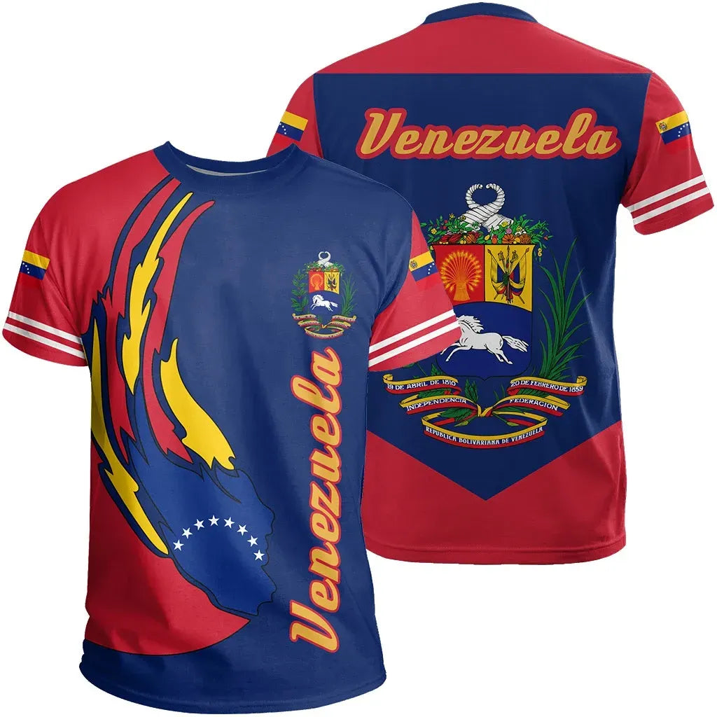 Venezuela T Shirt Ball Style Red RLT7 - Wonder Print Shop