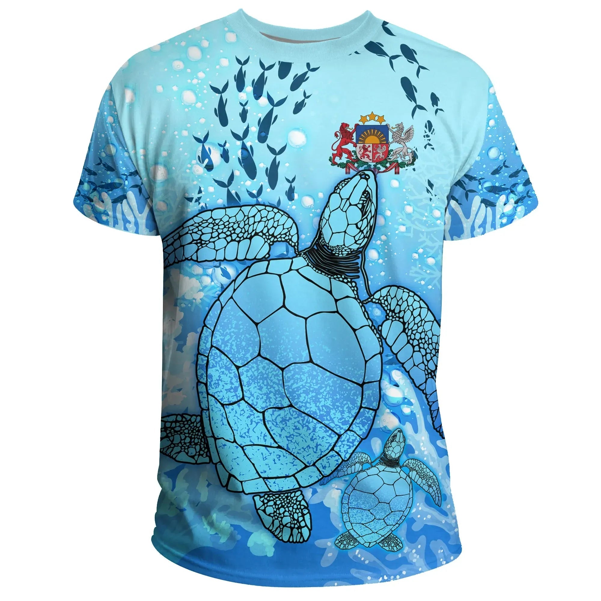 Latvia T Shirt Ocean Life Womens/Mens RLT6 - Wonder Print Shop