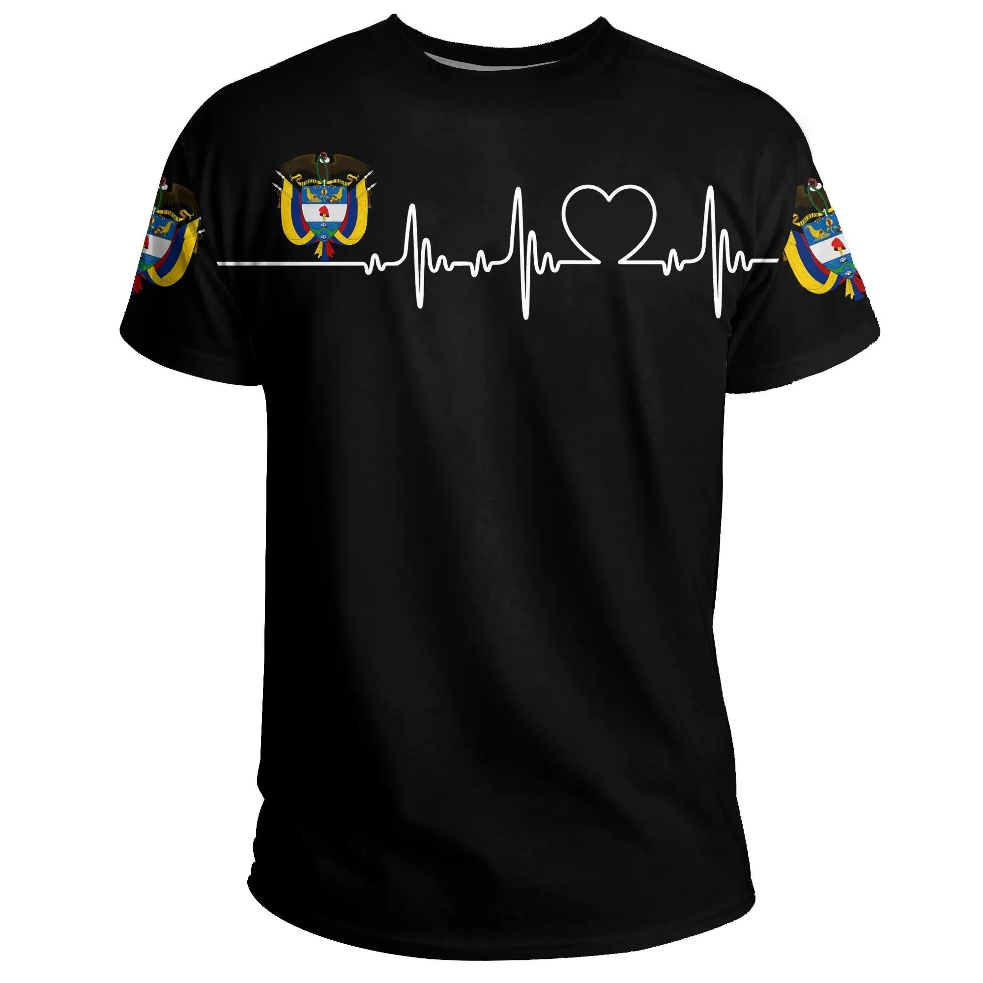 Colombia T Shirt Heartbeat RLT7 - Wonder Print Shop