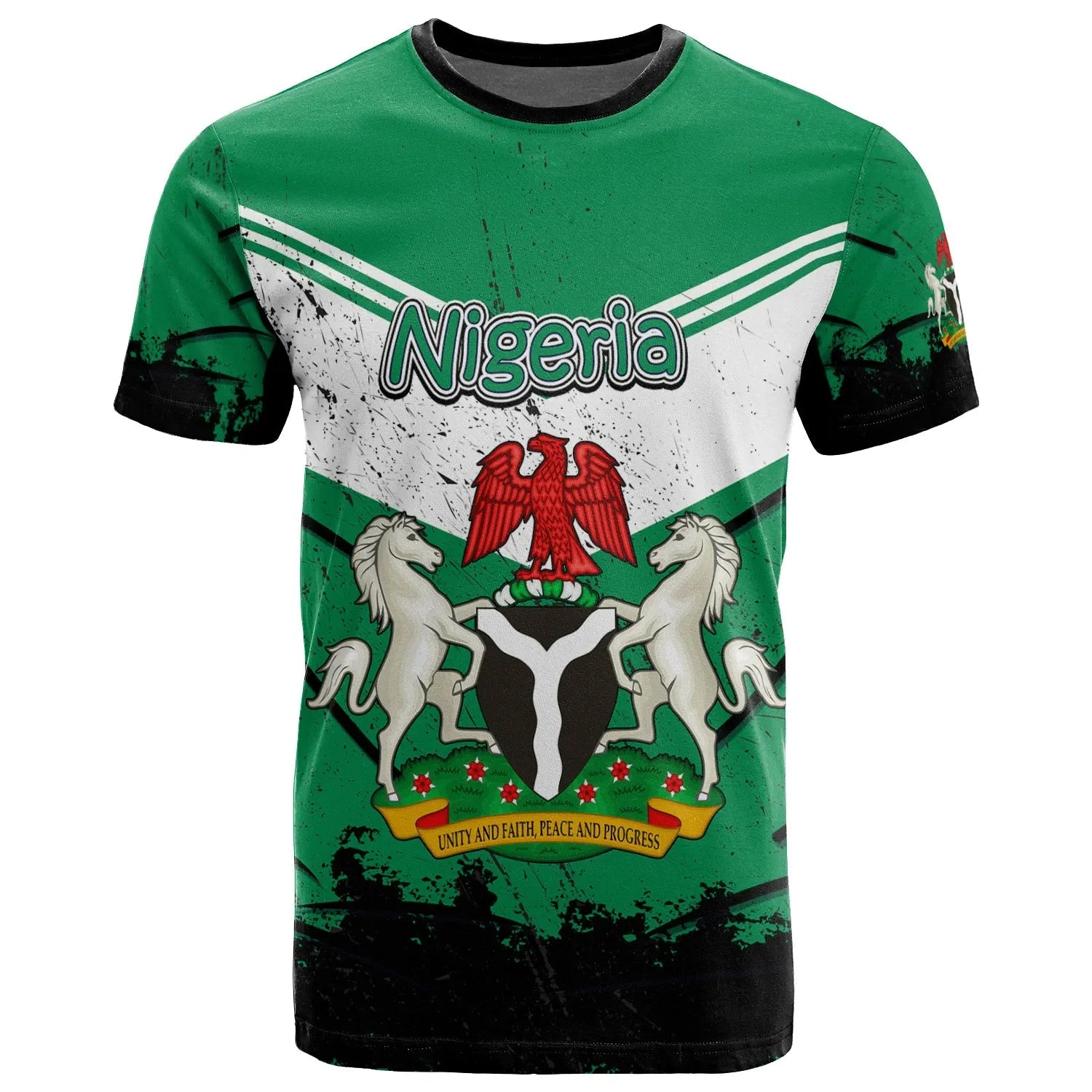 Nigeria T Shirt Vintage Grunge Style RLT8 - Wonder Print Shop