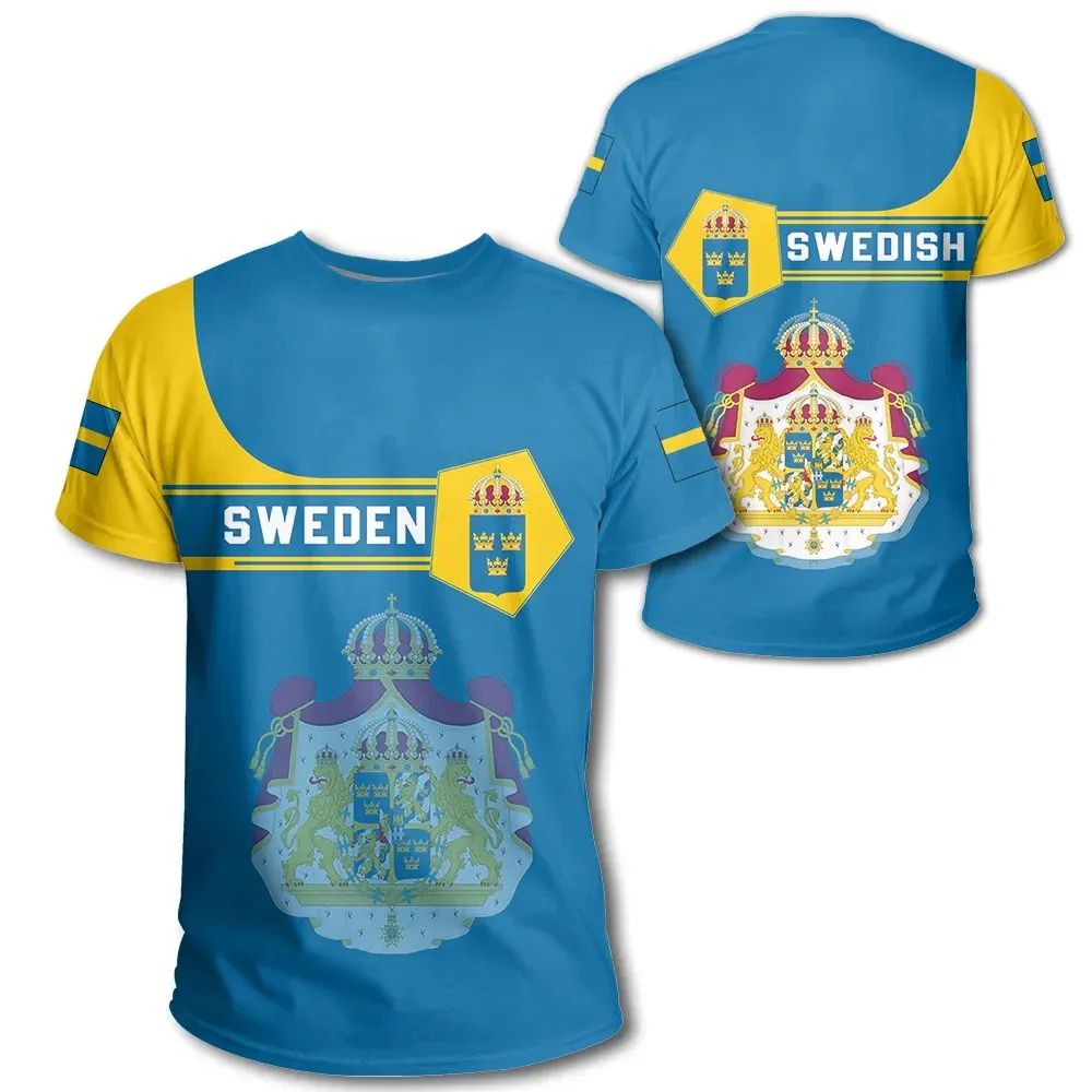 sweden-coat-of-arms-t-shirt-simple-style