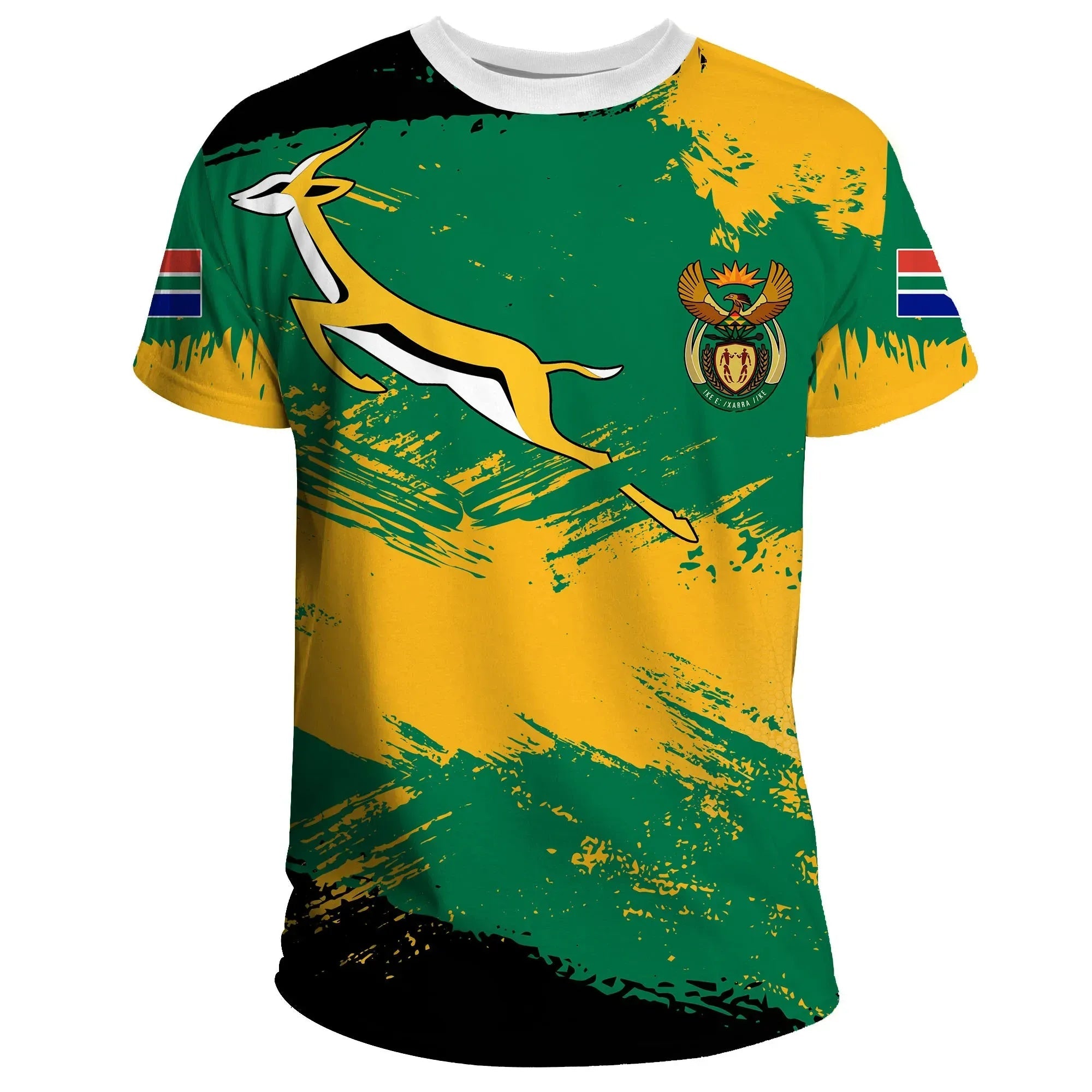 South Afica T Shirt South Africa Flag Brush RLT8 - Wonder Print Shop