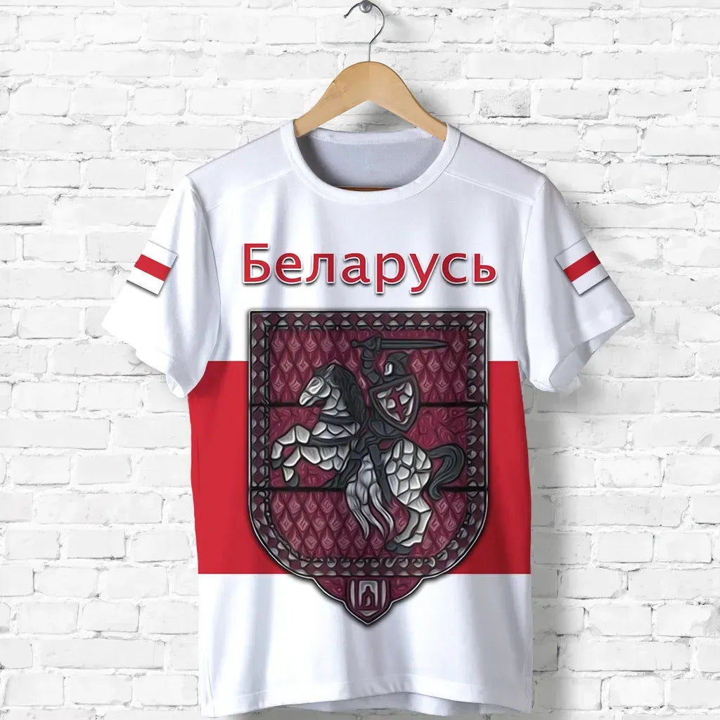 Belarus T Shirt Flag Historic Pahonia Power Style RLT6 - Wonder Print Shop