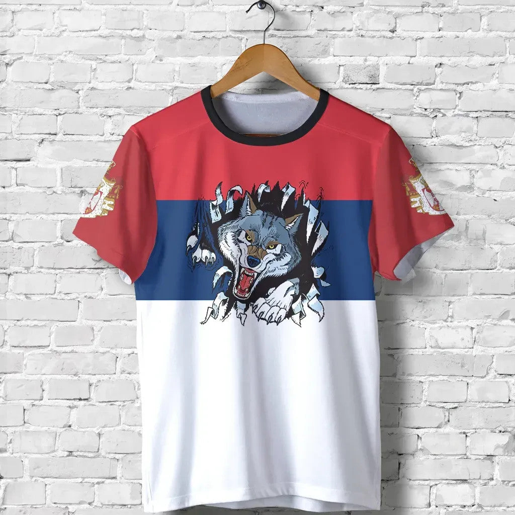 Serbia Gray Wolf T Shirt RLT7 - Wonder Print Shop