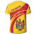 Moldova Coat Of Arms T Shirt Cricket StyleW RLT13 - Wonder Print Shop