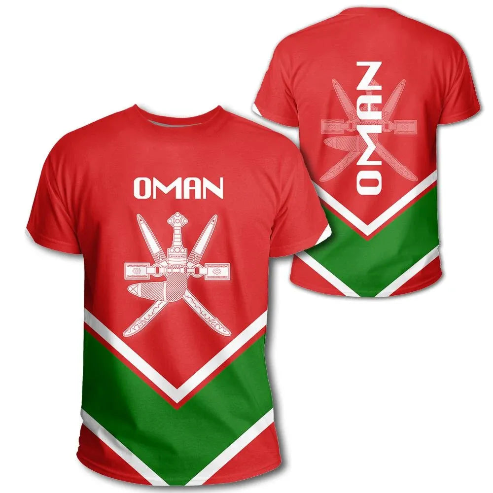 Oman Coat Of Arms T Shirt Lucian Style RLT13 - Wonder Print Shop