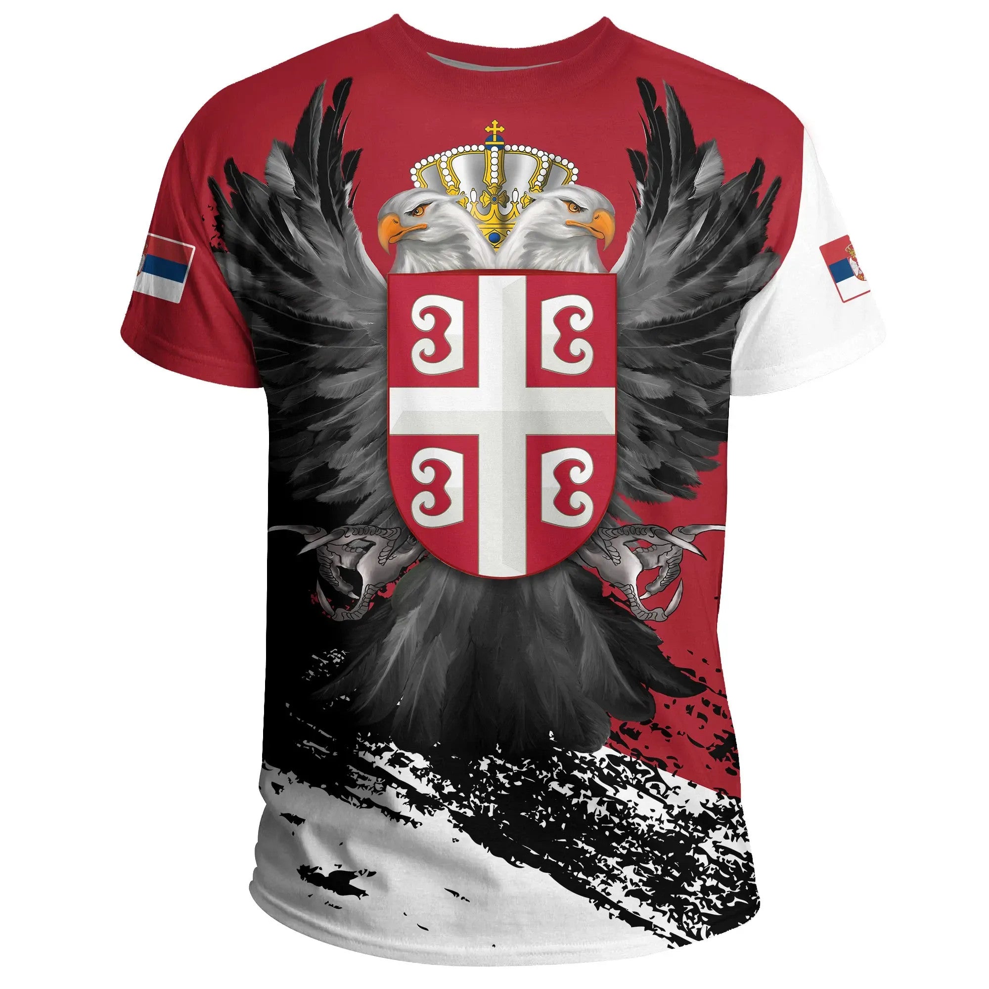 Serbia T Shirt Serbian Eagle Tattoo RLT7 - Wonder Print Shop