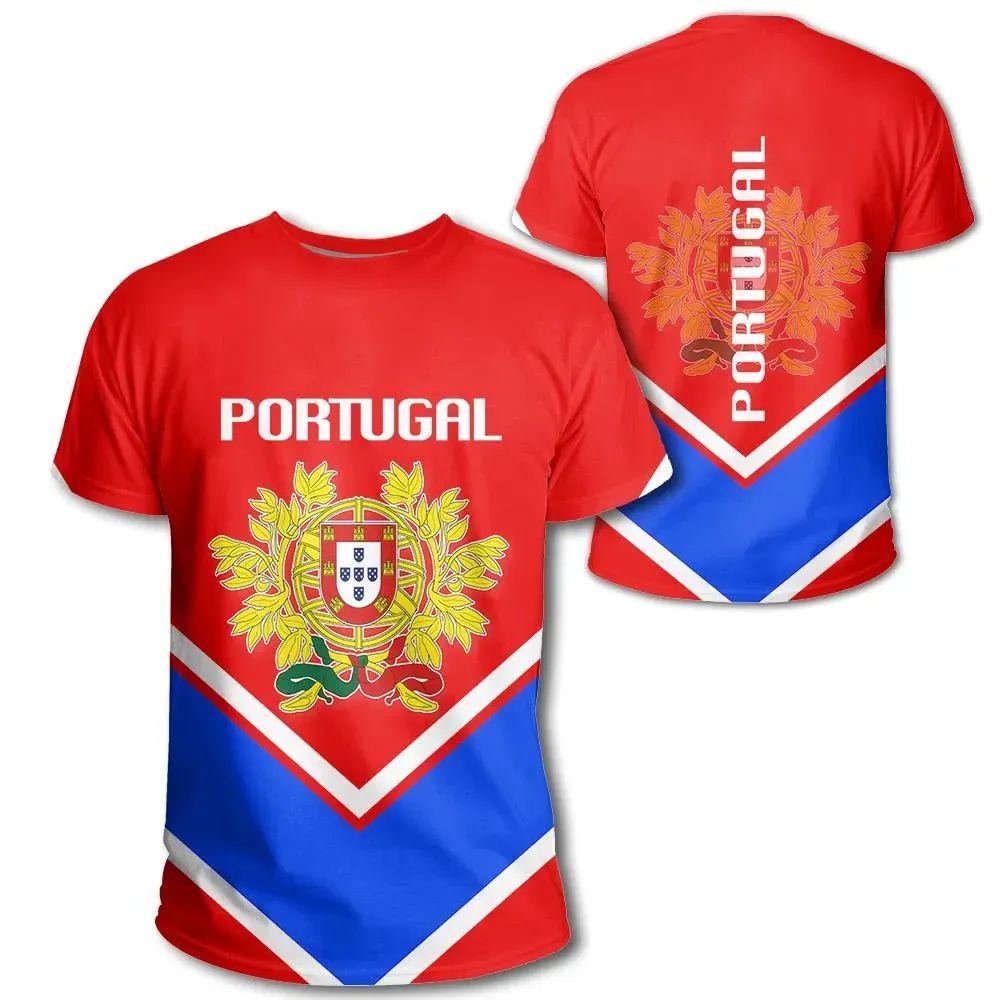 Portugal Coat Of Arms T Shirt Lucian Style RLT7 - Wonder Print Shop