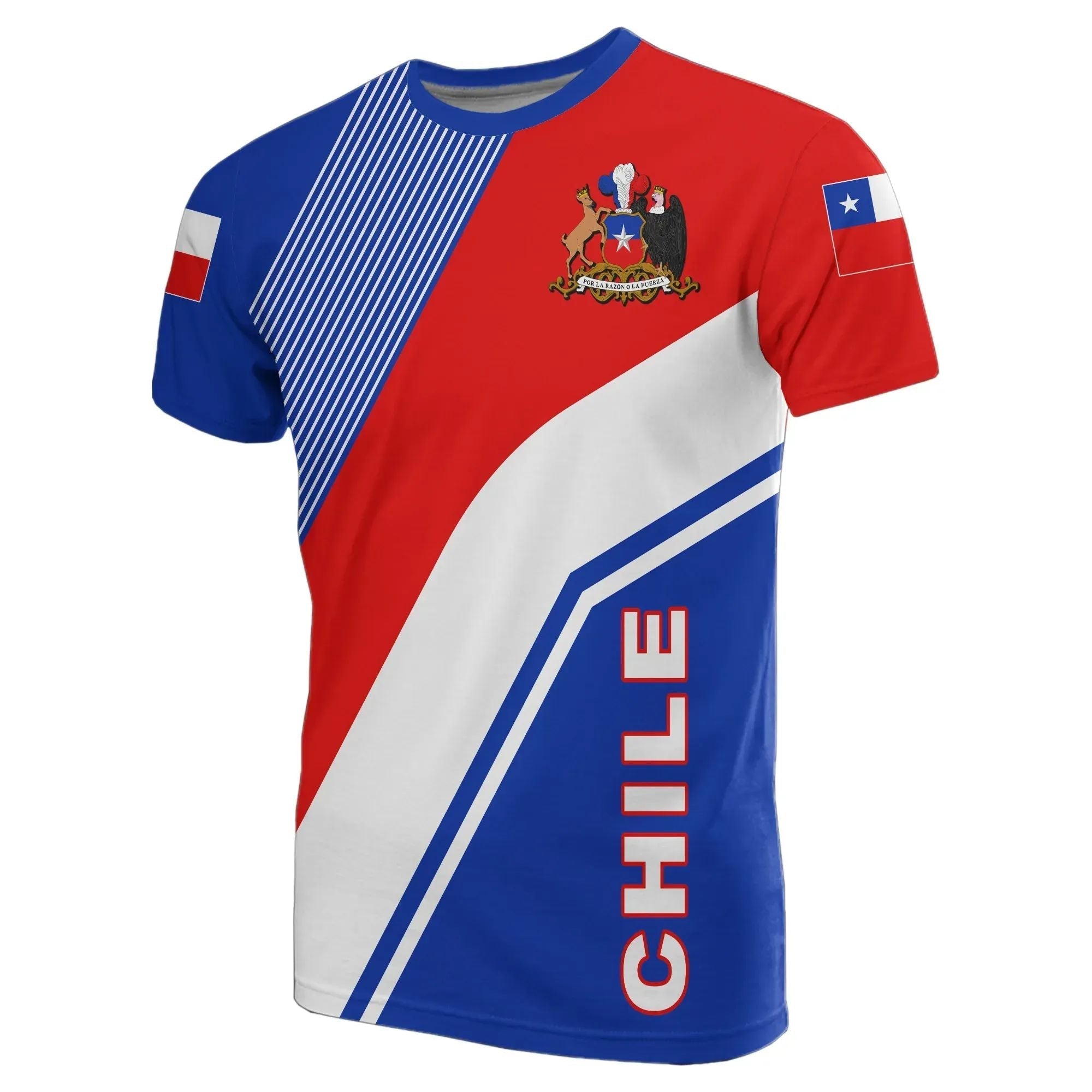 Chile Flag T Shirt Rambo Style RLT7 - Wonder Print Shop