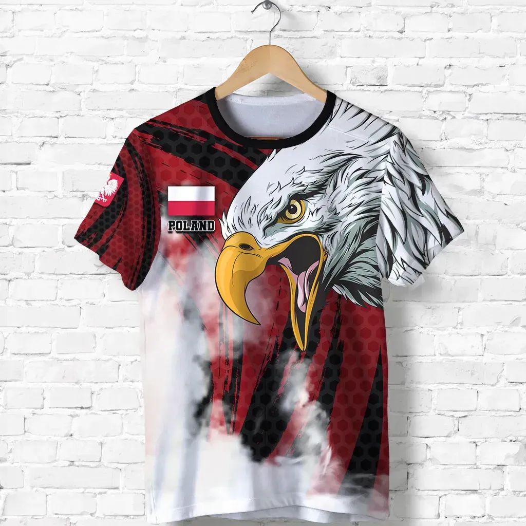 Poland T Shirt Polish White Eagle Powerful RLT7 - Wonder Print Shop