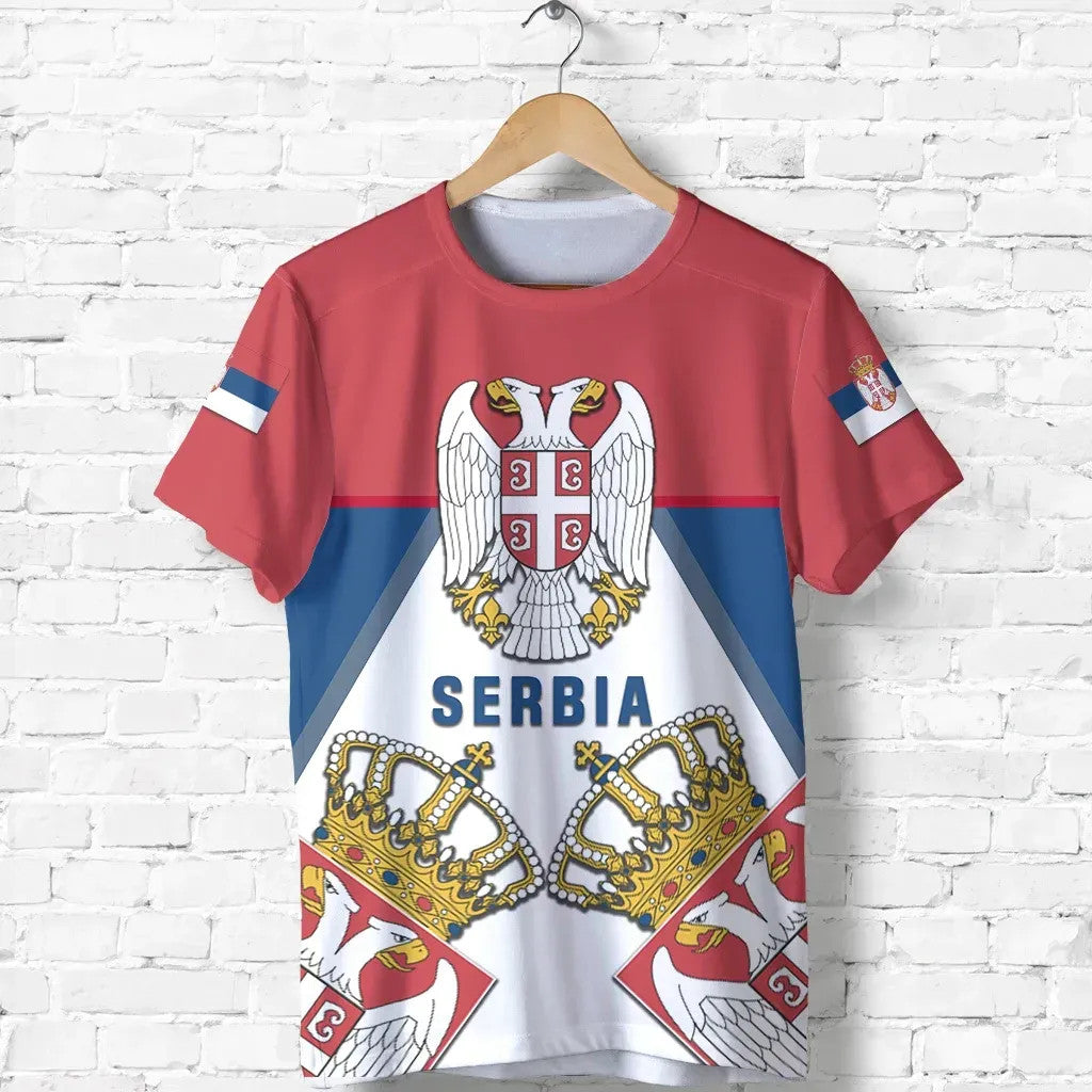 Serbia T Shirt, Serbia White Eagle RLT7 - Wonder Print Shop