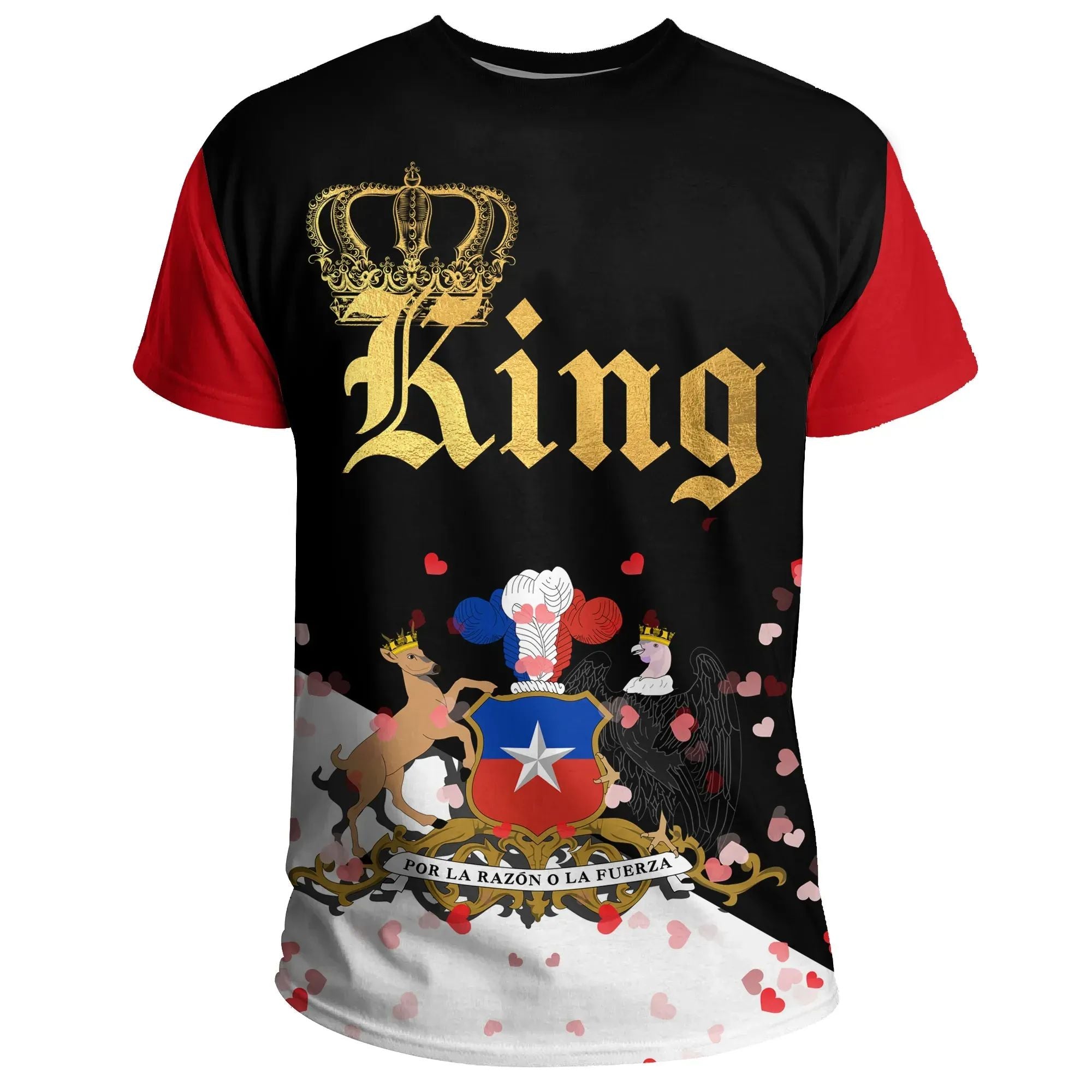 Chile T Shirt King Valentine Couple RLT7 - Wonder Print Shop