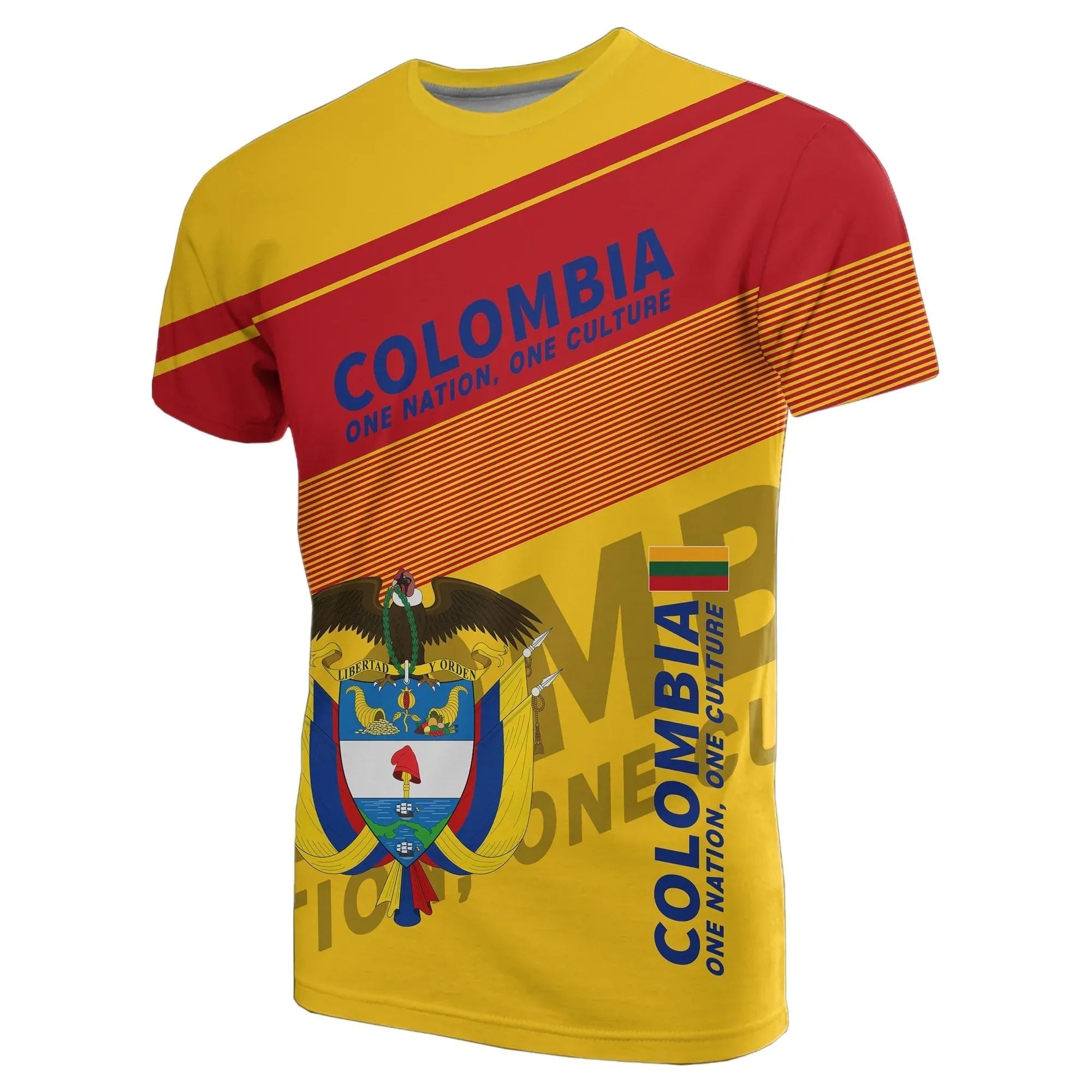 Colombia T Shirt Flag Motto Limited Style RLT7 - Wonder Print Shop