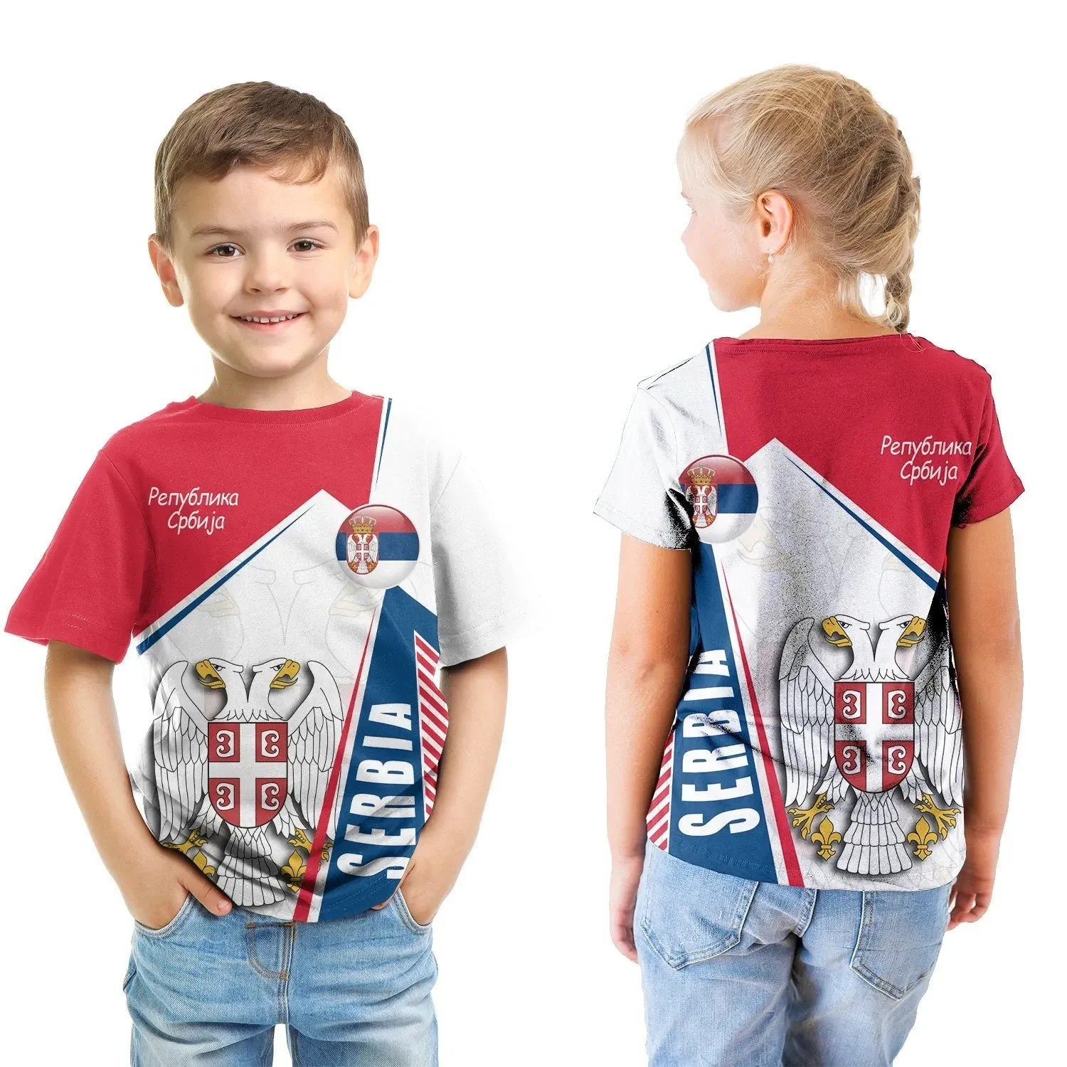 T Shirt Kid Serbia In My Heart RLT7 - Wonder Print Shop