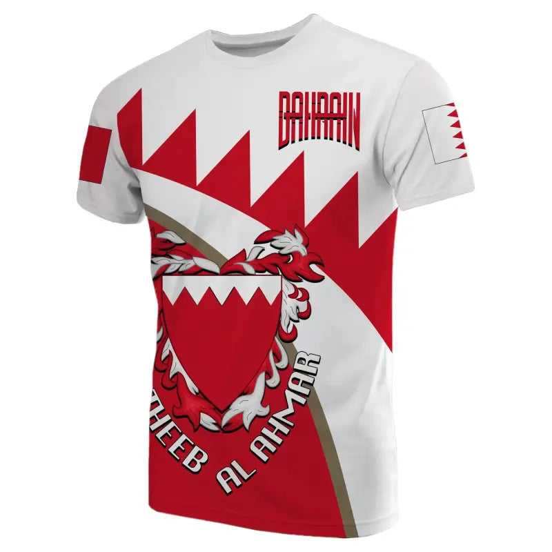 Bahrain T Shirt Al Theeb Al Ahmar Football RLT8 - Wonder Print Shop