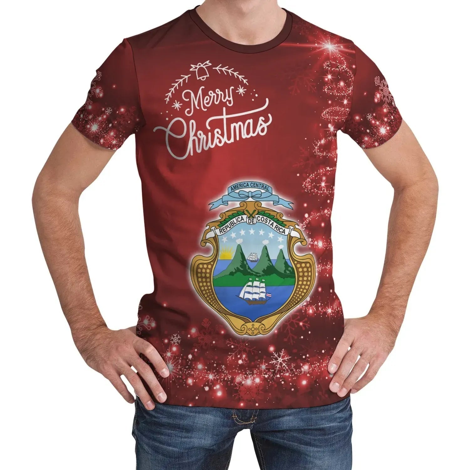 Costa Rica Christmas T Shirt RLT13 - Wonder Print Shop