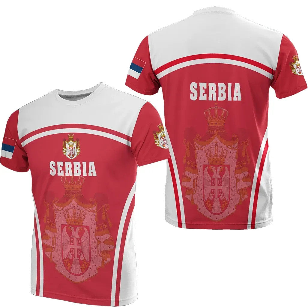 Serbia T Shirt Sport Style RLT7 - Wonder Print Shop