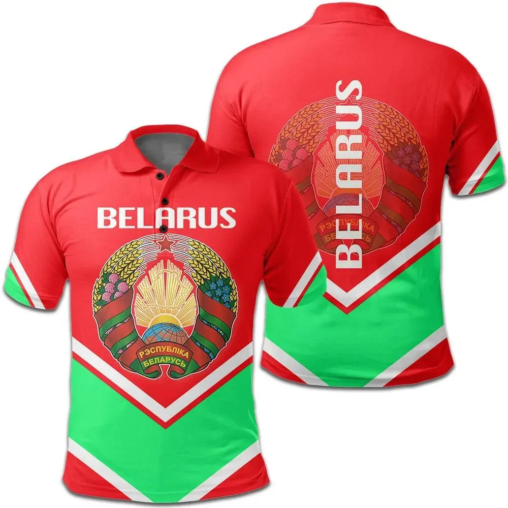 Belarus Coat Of Arms Polo Lucian Style RLT6 - Wonder Print Shop