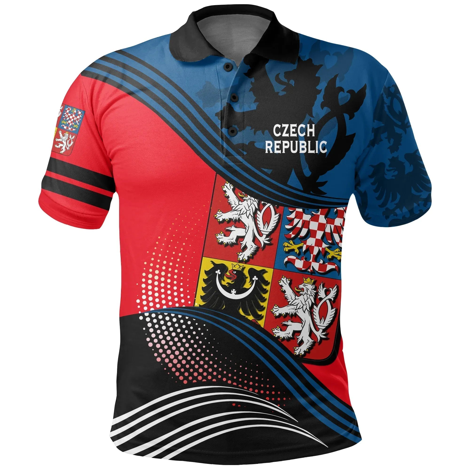 Czech Republic Polo Shirt Fall In The Wave RLT13 - Wonder Print Shop