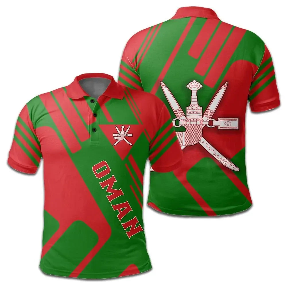 Oman Polo Shirt Coat Of Arms Rockie RLT13 - Wonder Print Shop