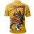 (Lietuva) Lithuania Polo Shirt Lithuanian Iron Wolf Yellow RLT6 - Wonder Print Shop