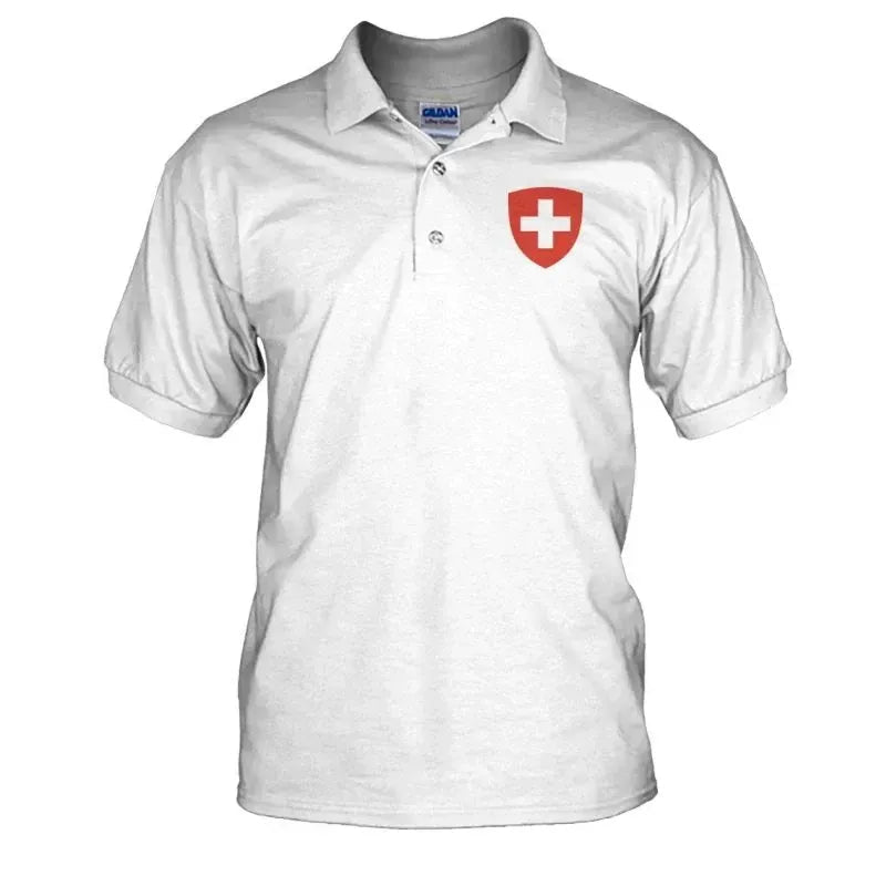 Switzerland Coat Of Arms Men Polo T shirt RLT13 - Wonder Print Shop