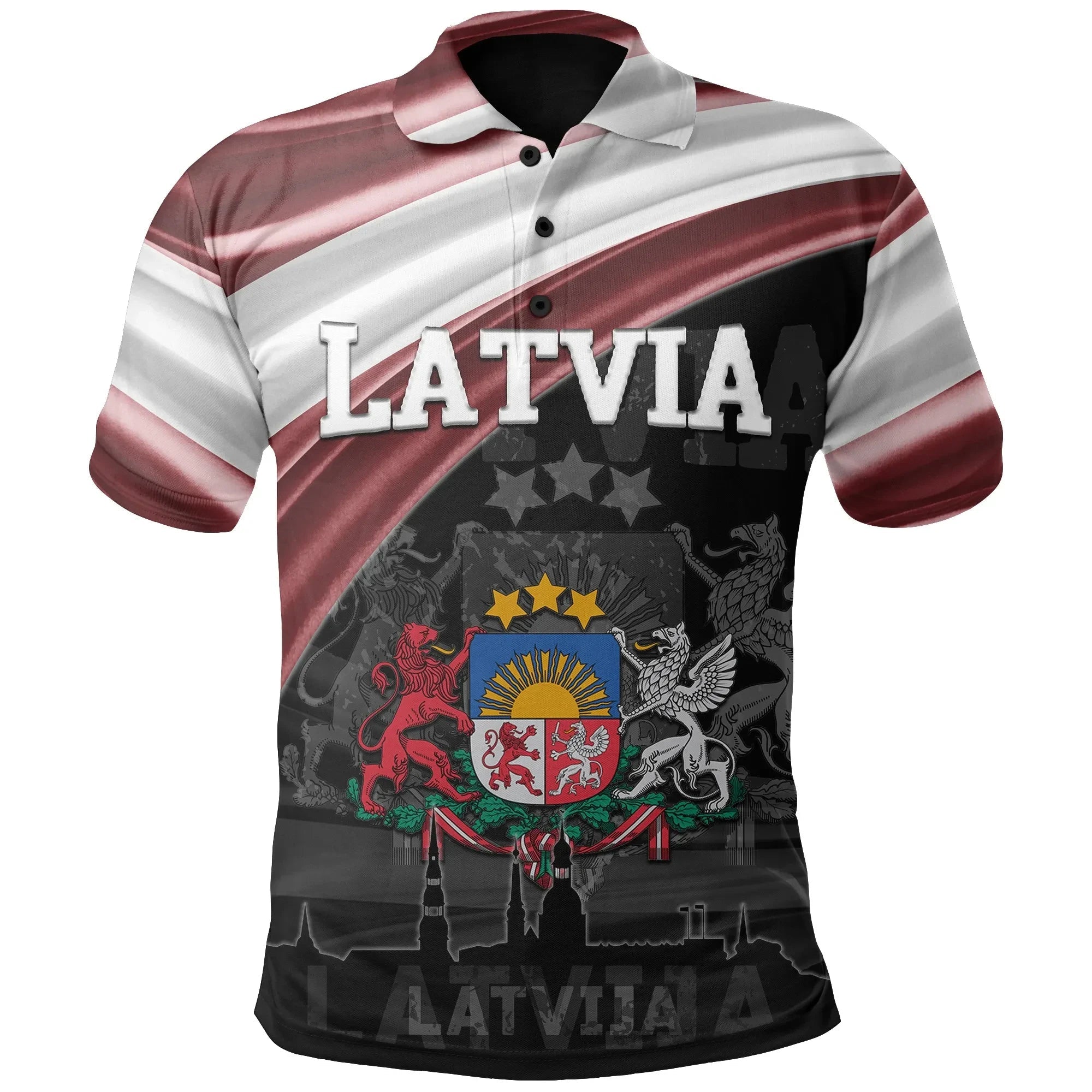 Latvia Polo Shirt Flag Riga RLT6 - Wonder Print Shop