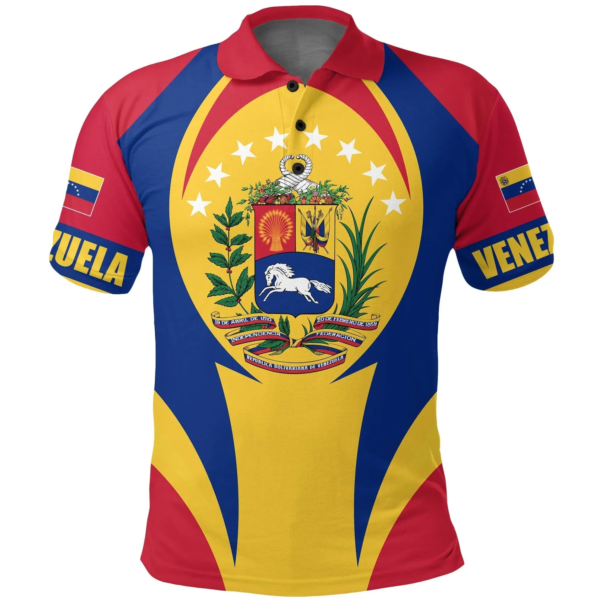 Venezuela Polo Shirt Action Flag RLT7 - Wonder Print Shop