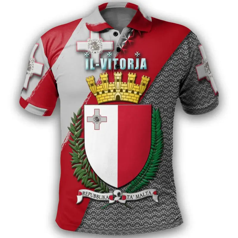 MALTA IL VITORJA Polo Shirt Malta Coat Of Arm RLT12 - Wonder Print Shop