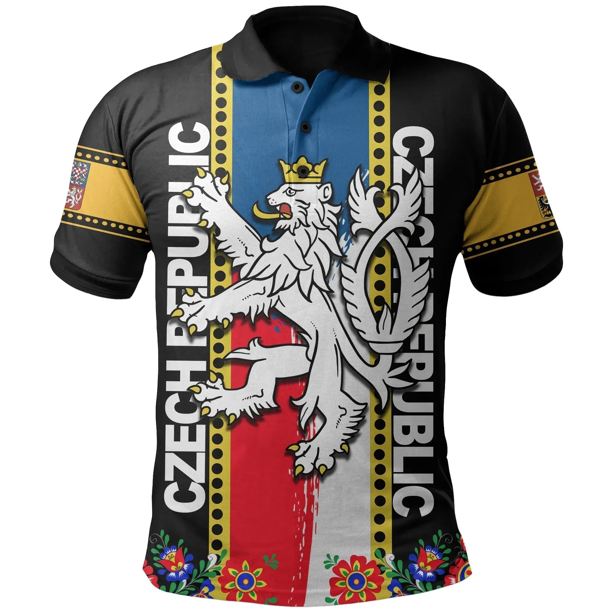 Czech Republic Polo Shirt Folk Style RLT13 - Wonder Print Shop