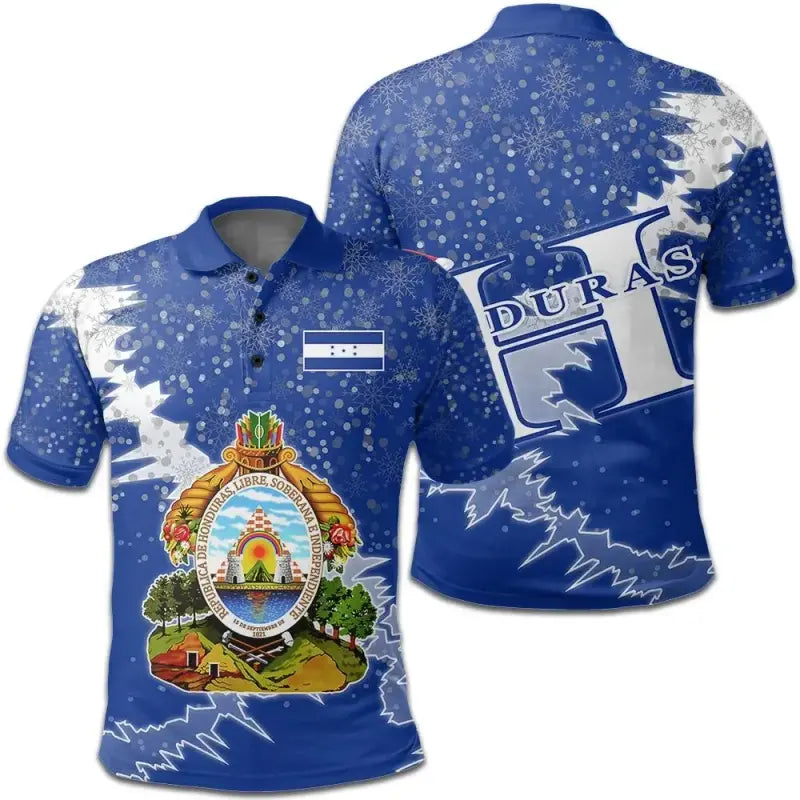 Honduras Polo Shirt Christmas Coat Of Arms X Style RLT8 - Wonder Print Shop