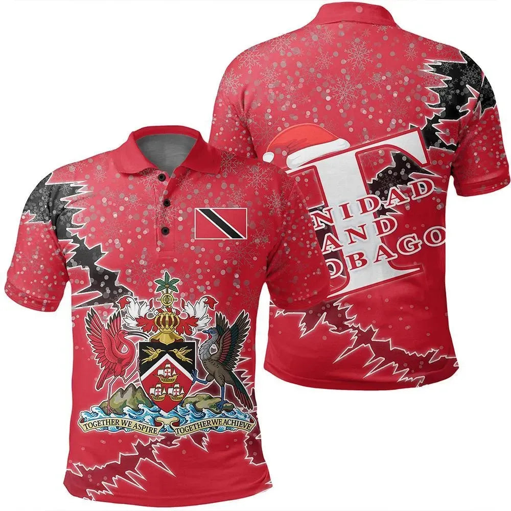 Trinidad and Tobago Polo Shirt Christmas Coat Of Arms X Style8 RLT6 - Wonder Print Shop