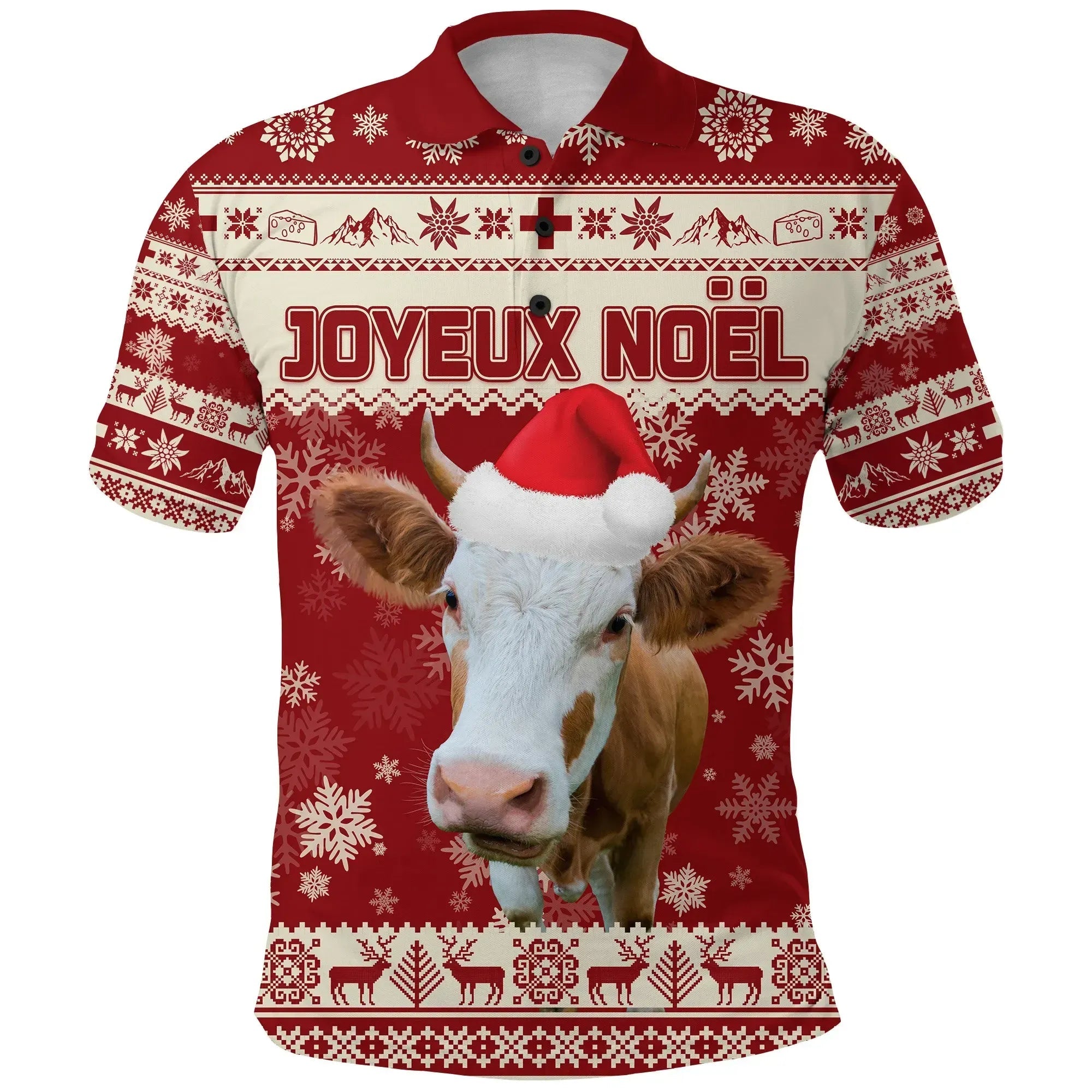 switzerland-christmas-polo-shirt-swiss-cow-red