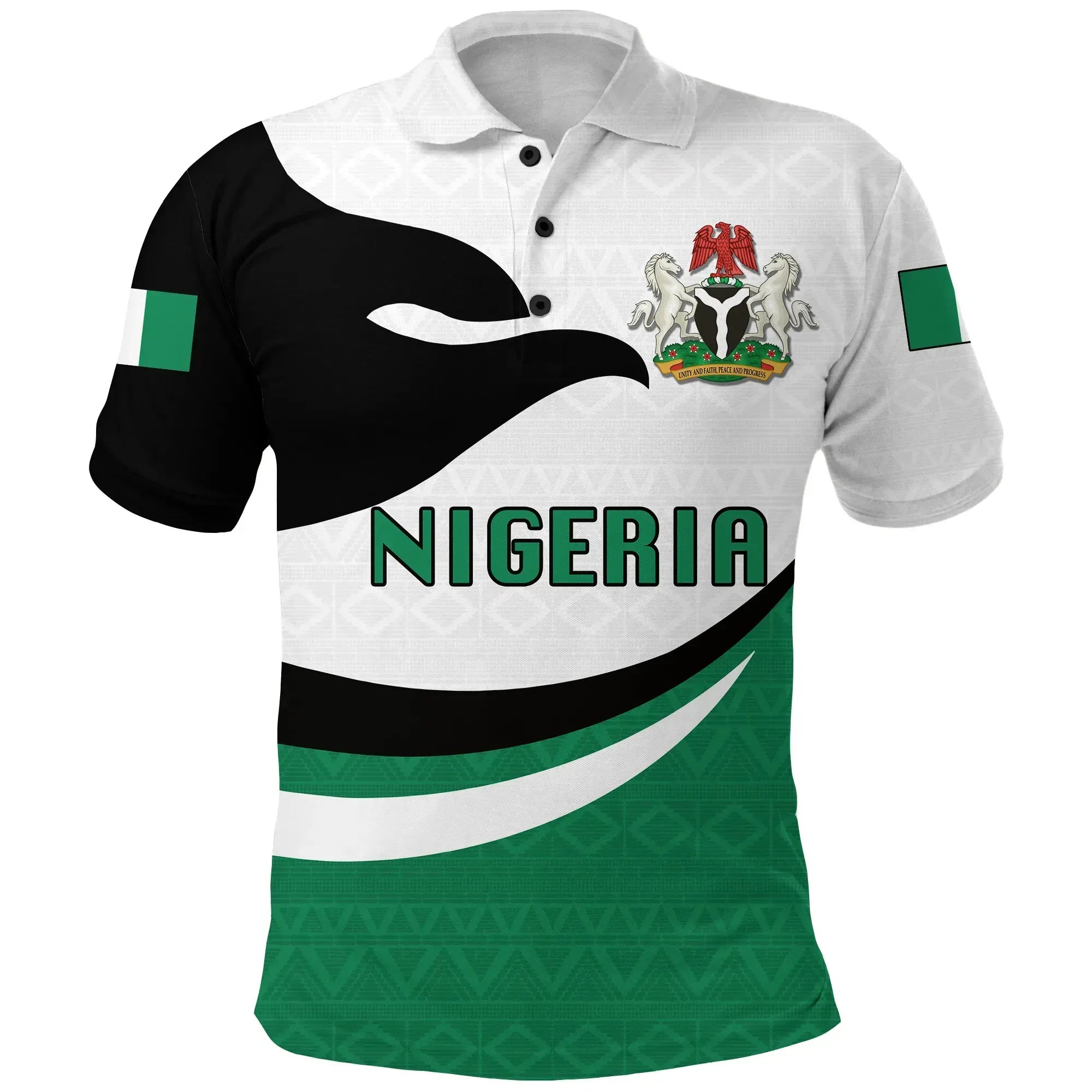 Nigeria Polo Shirt Proud Version RLT8 - Wonder Print Shop