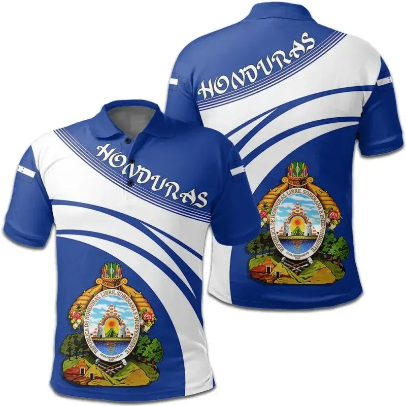 Honduras Polo Shirt Coat Of Arms Cricket Style RLT8 - Wonder Print Shop