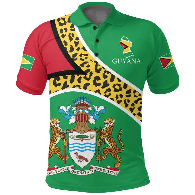 Guyana Polo Shirt Flag Map CoA Limited RLT8 - Wonder Print Shop