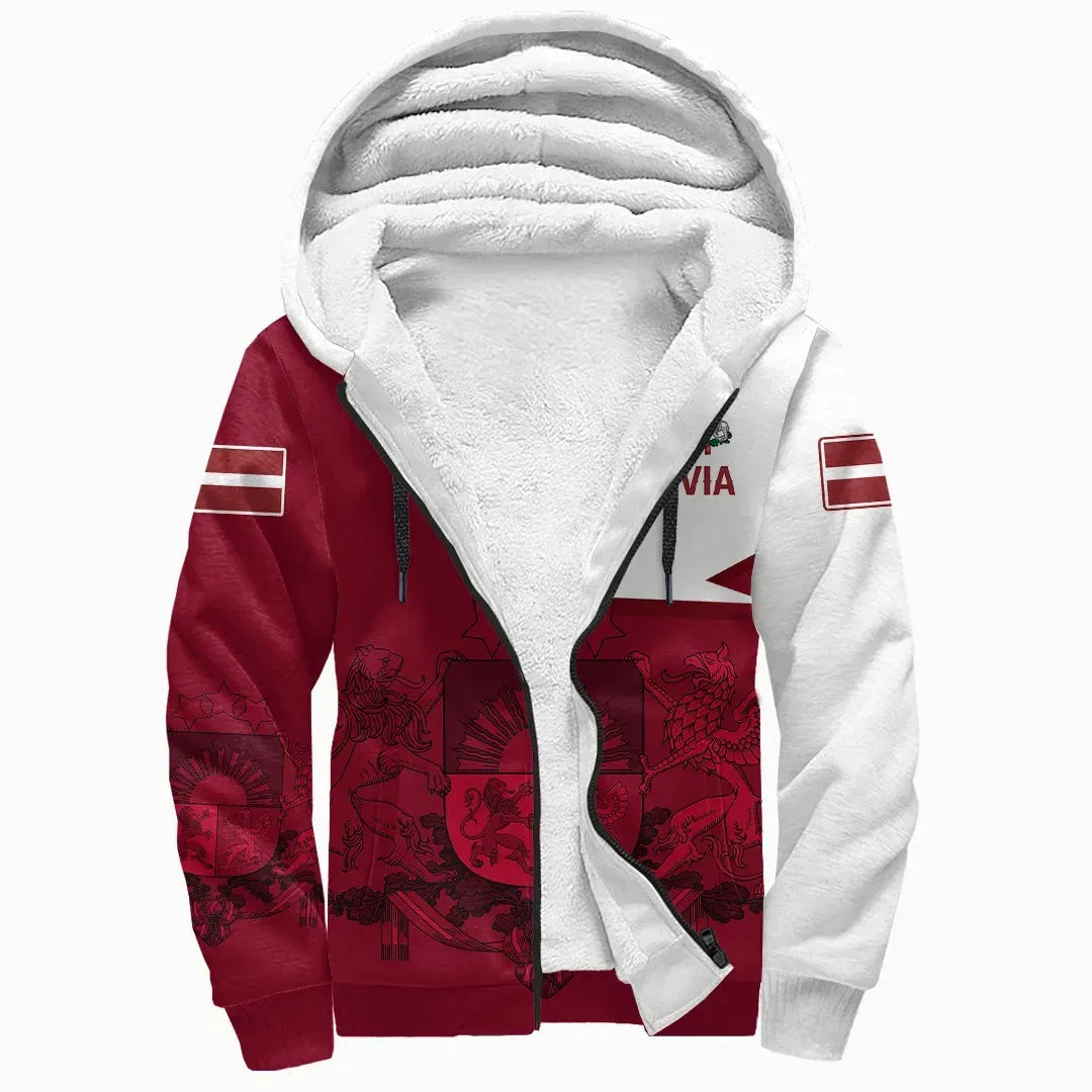 Latvia Sherpa Hoodie - HOME RLT6 - Wonder Print Shop