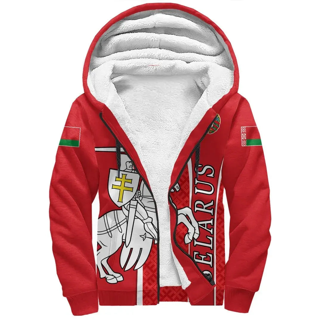 Belarus Sherpa Hoodie - Long Live Belarus RLT6 - Wonder Print Shop