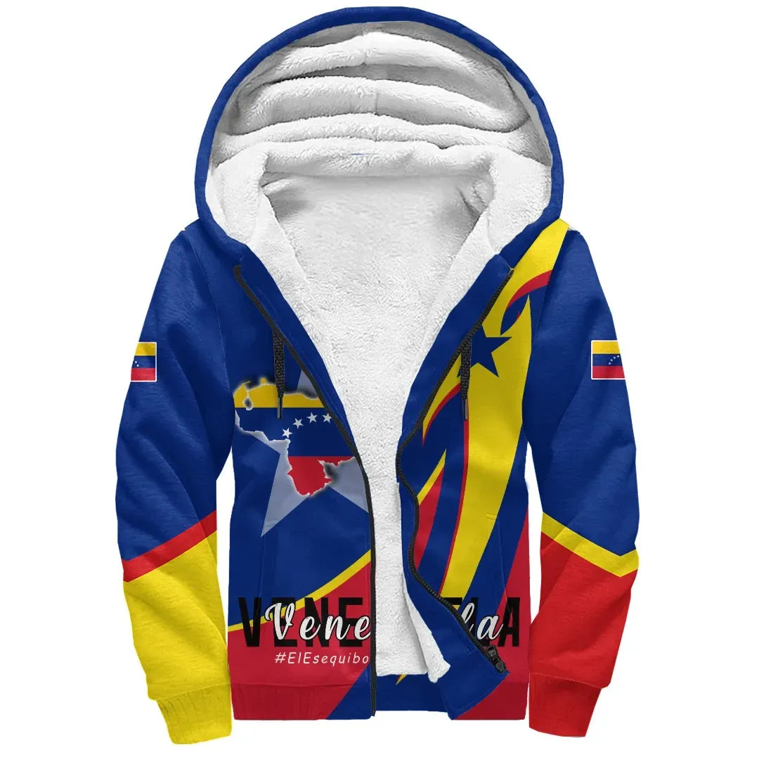 Sherpa Hoodie Venezuela In My Heart RLT7 - Wonder Print Shop