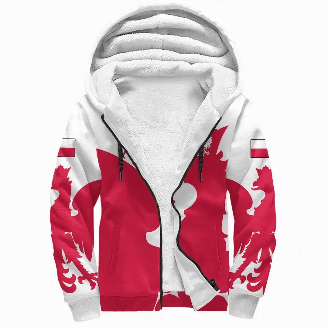 Poland Sherpa Hoodie Flag Jersey RLT7 - Wonder Print Shop