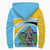 Saint Lucia Sherpa Hoodie N Flag RLT6 - Wonder Print Shop