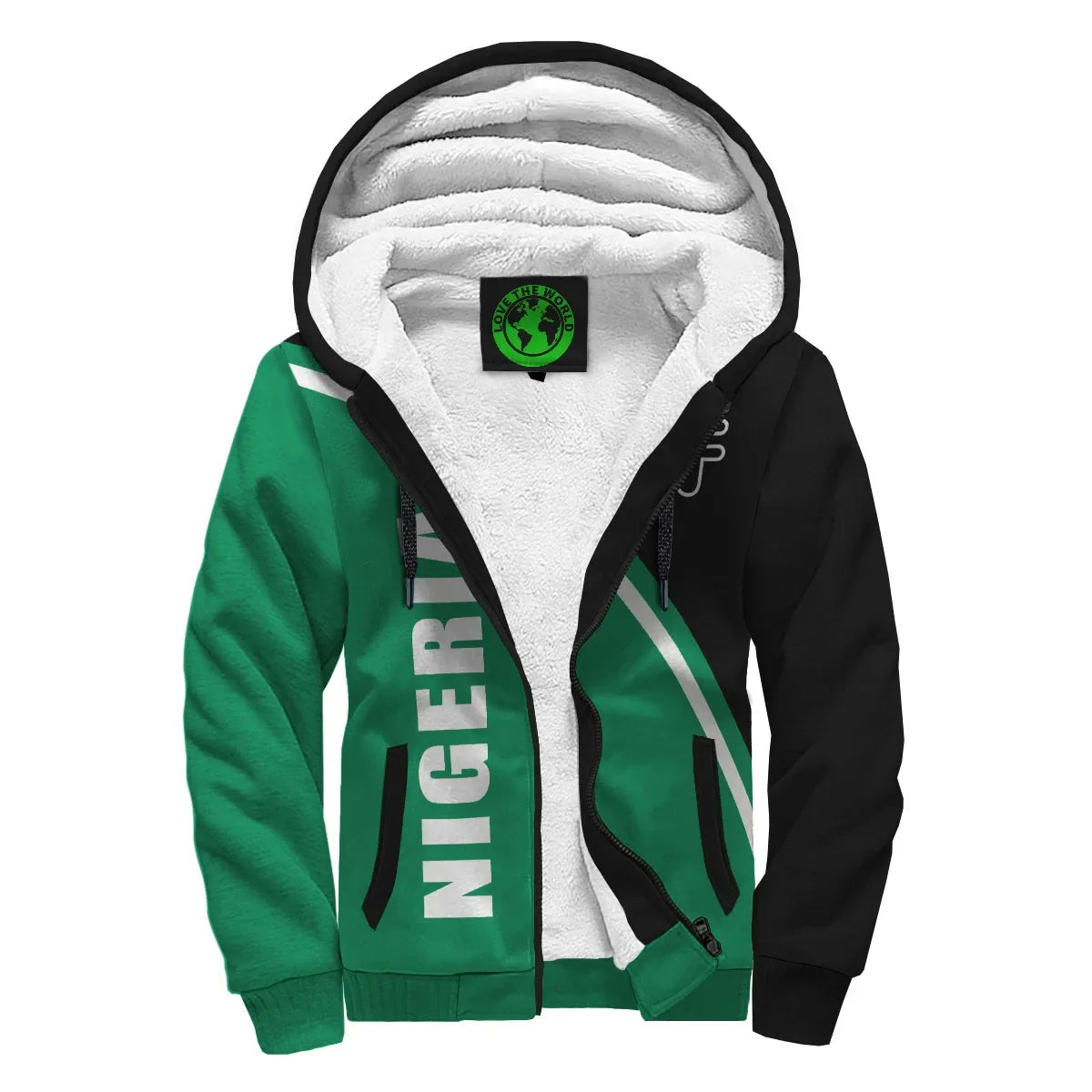 Nigeria Sherpa Hoodie Curve Version RLT8 - Wonder Print Shop