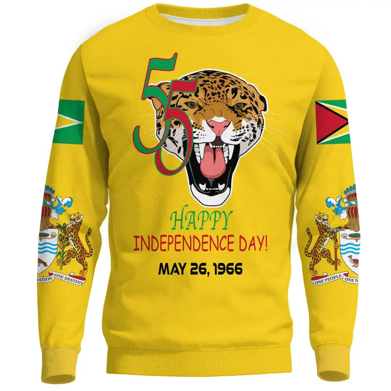 Happy Guyana National Day Sweatshirt RLT8 - Wonder Print Shop