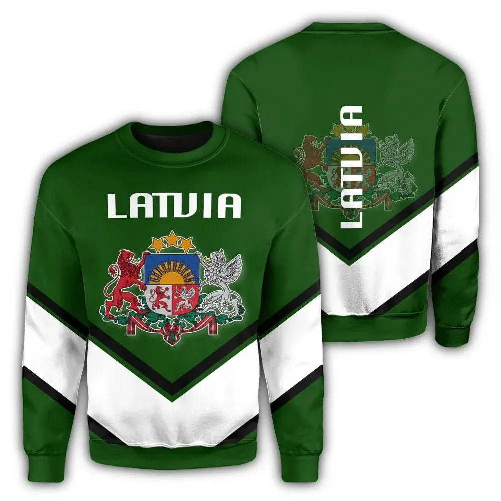 Latvia Coat Of Arms Sweatshirt Lucian Style RLT6 - Wonder Print Shop