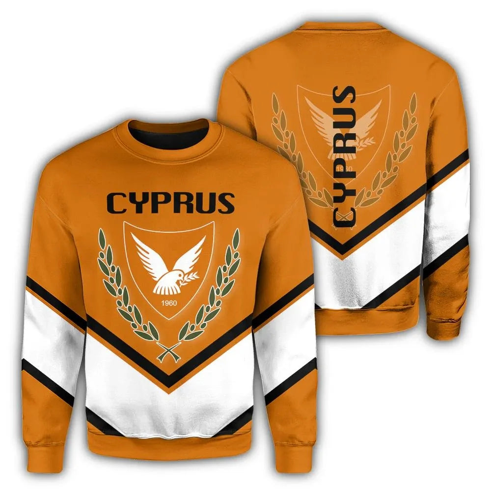 Cyprus Coat Of Arms Sweatshirt Lucian Style RLT13 - Wonder Print Shop