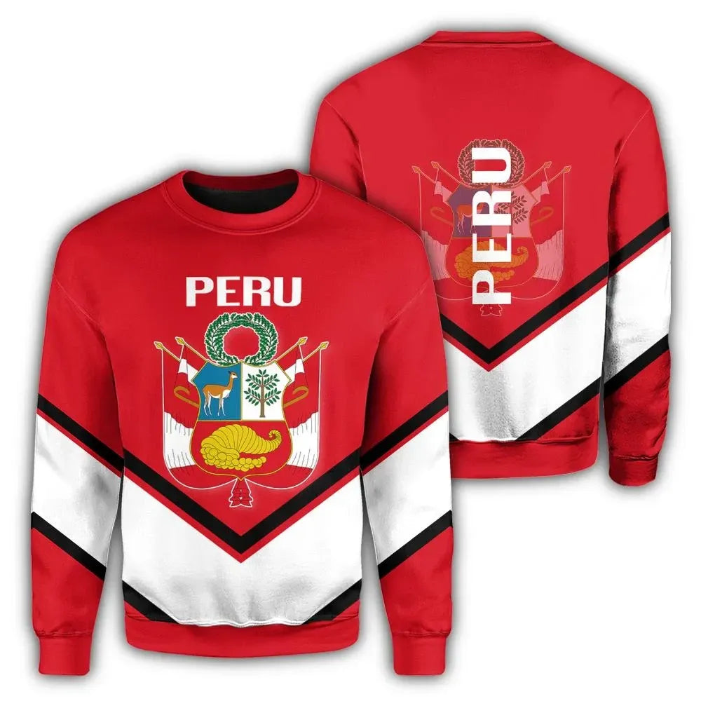 Peru Coat Of Arms Sweatshirt Lucian Style RLT7 - Wonder Print Shop